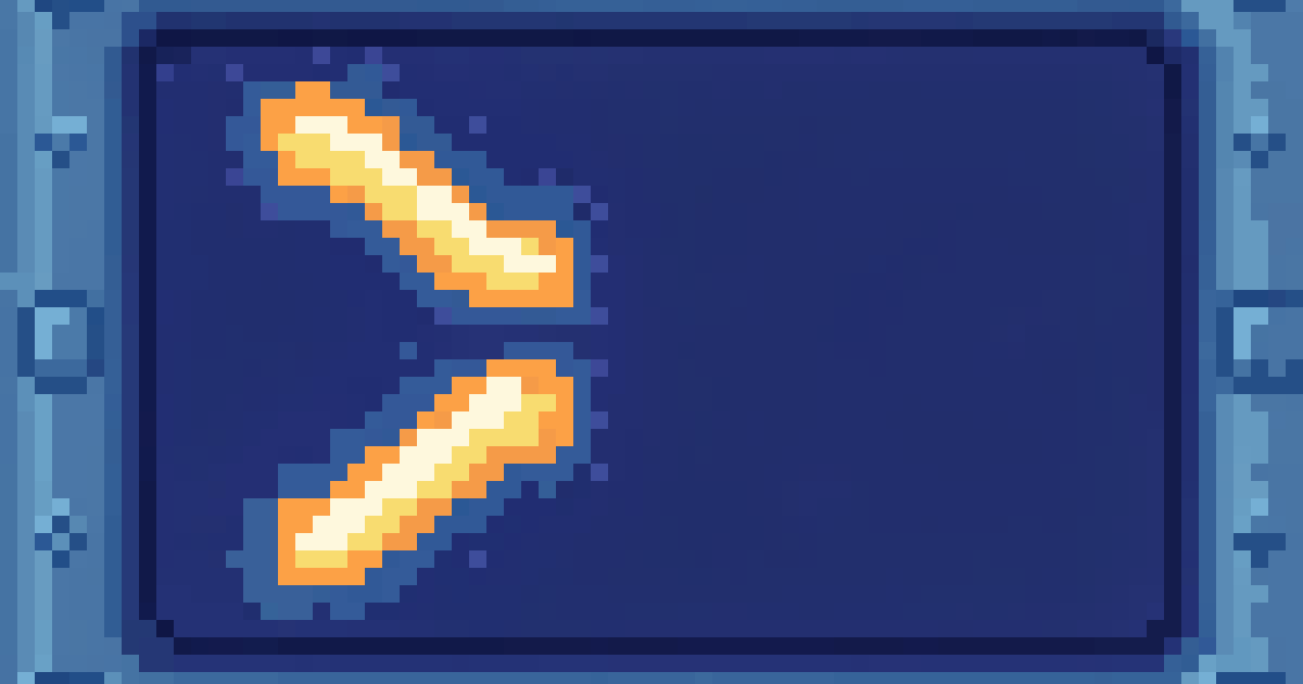 Pixel art of a terminal window with a glowing gold prompt symbol